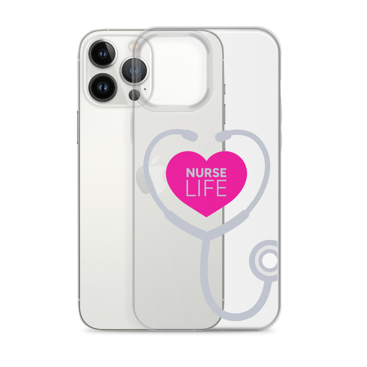 "Nurse Life" Stethoscope Clear Case for iPhone®