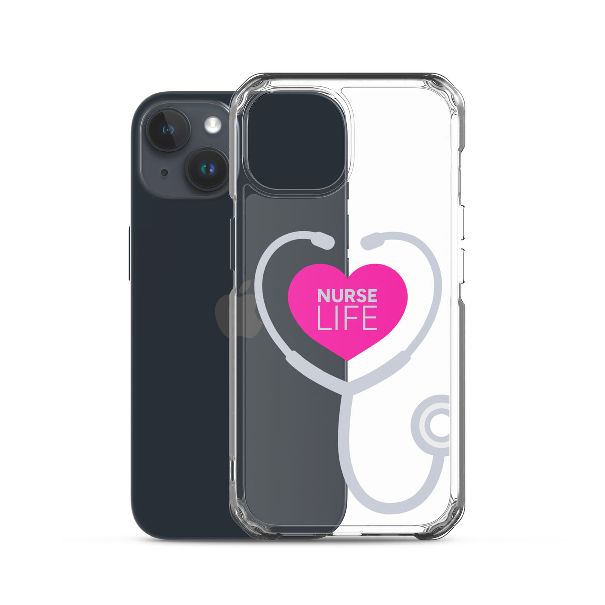 "Nurse Life" Stethoscope Clear Case for iPhone®