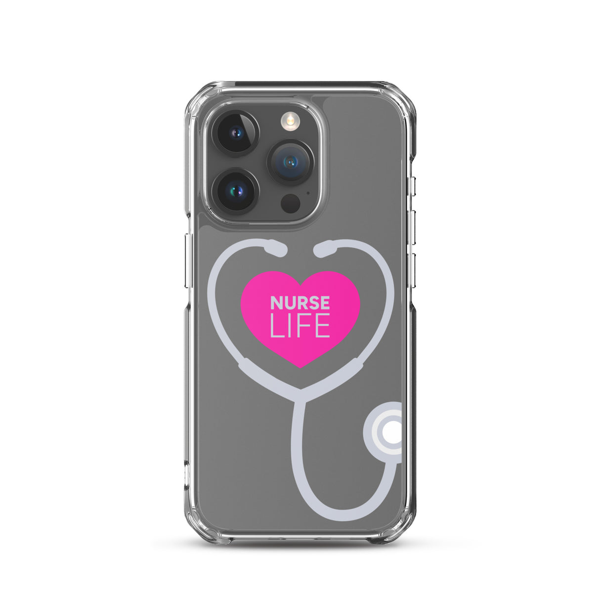 "Nurse Life" Stethoscope Clear Case for iPhone®