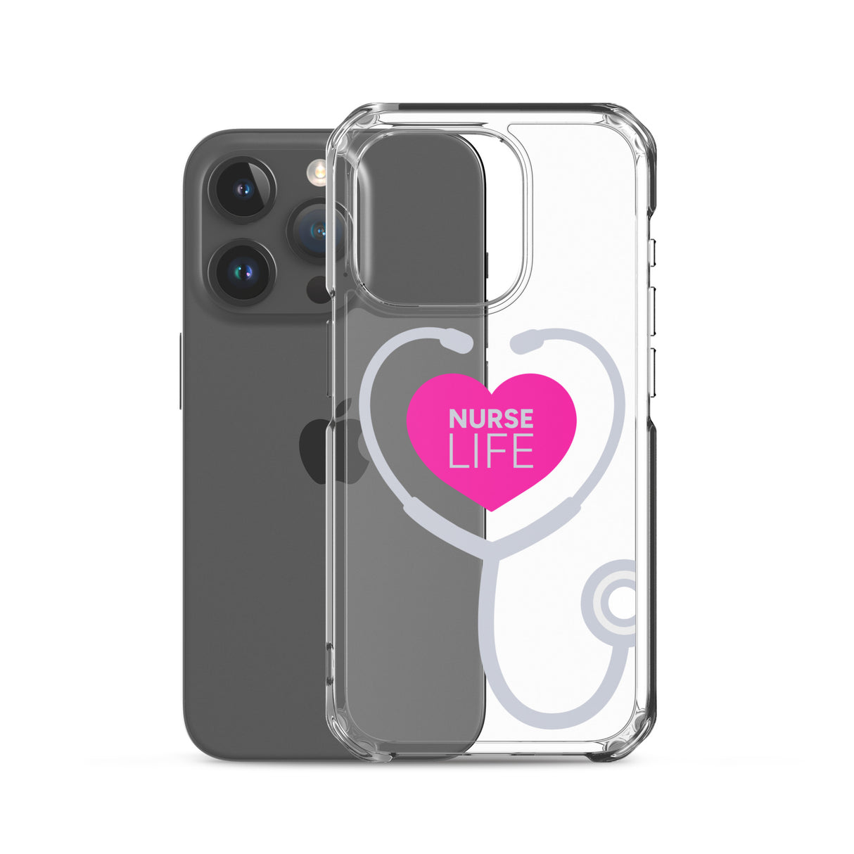 "Nurse Life" Stethoscope Clear Case for iPhone®