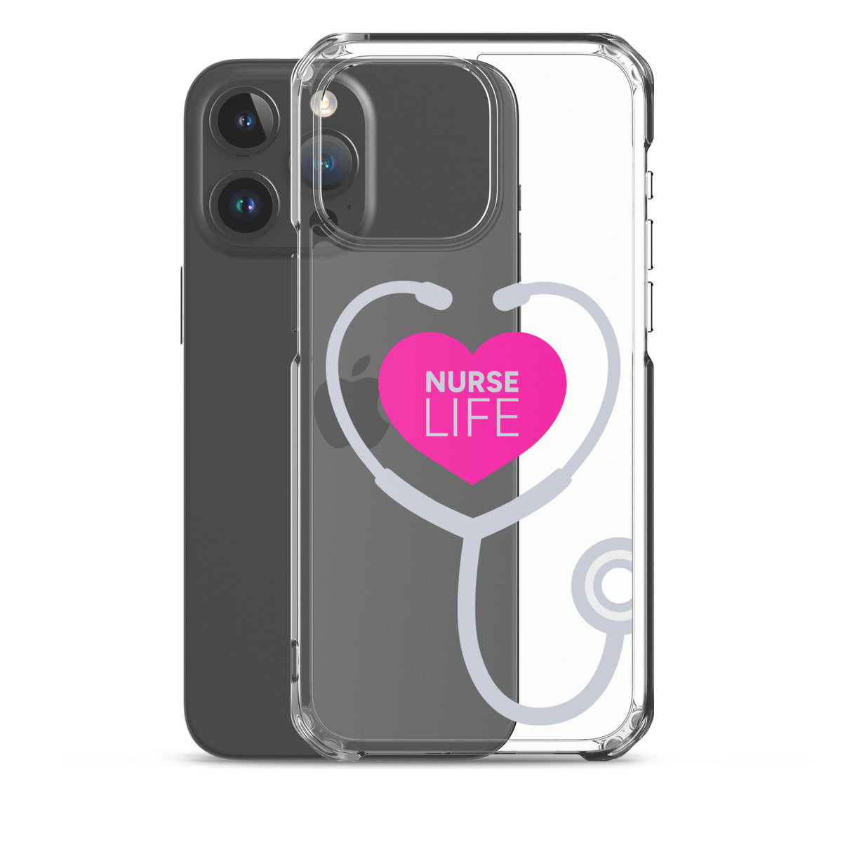 "Nurse Life" Stethoscope Clear Case for iPhone®