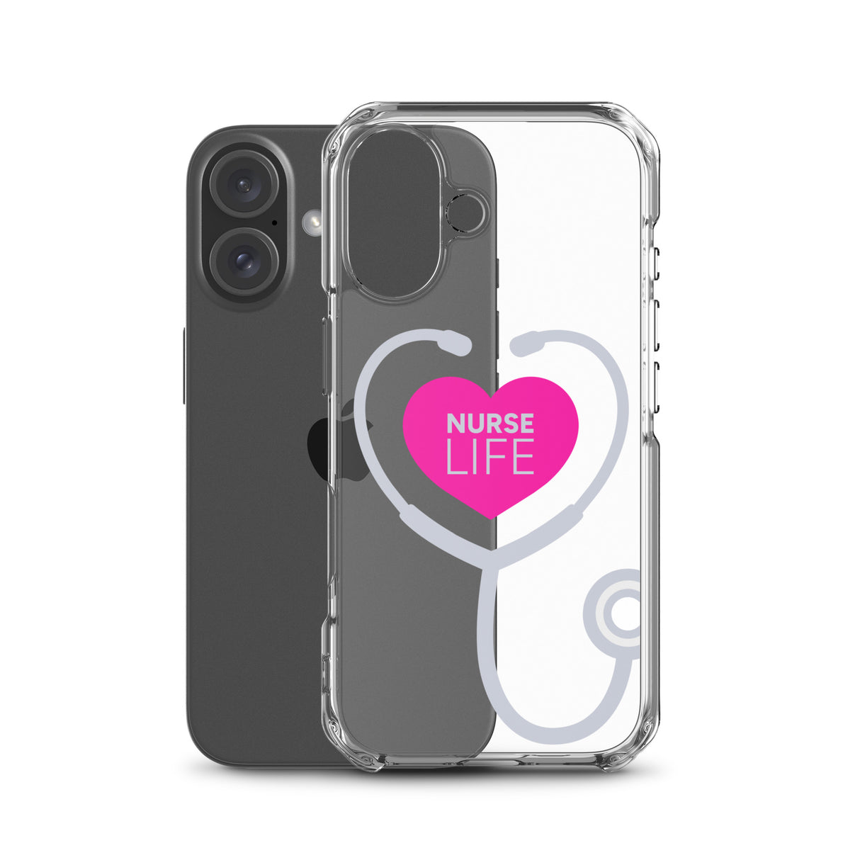 "Nurse Life" Stethoscope Clear Case for iPhone®