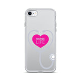 "Nurse Life" Stethoscope Clear Case for iPhone®