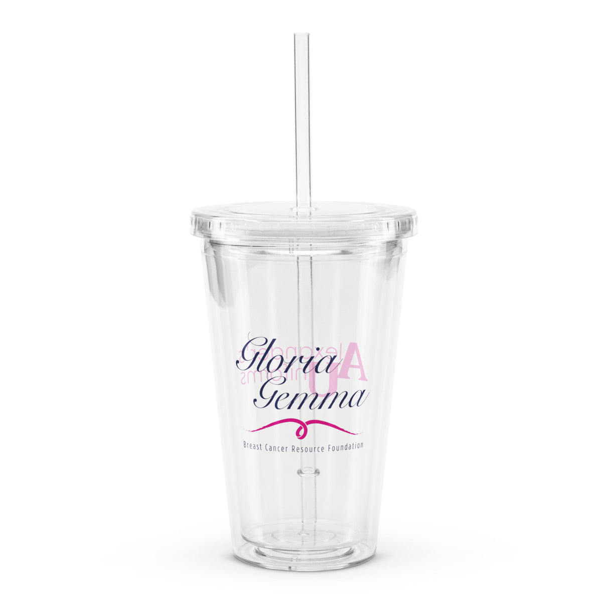 AU x Gloria Gemma Foundation Clear Plastic Tumbler