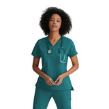 Grey's Anatomy™ Spandex Stretch Women's Bree 1-Pocket Tuck-In Scrub Top