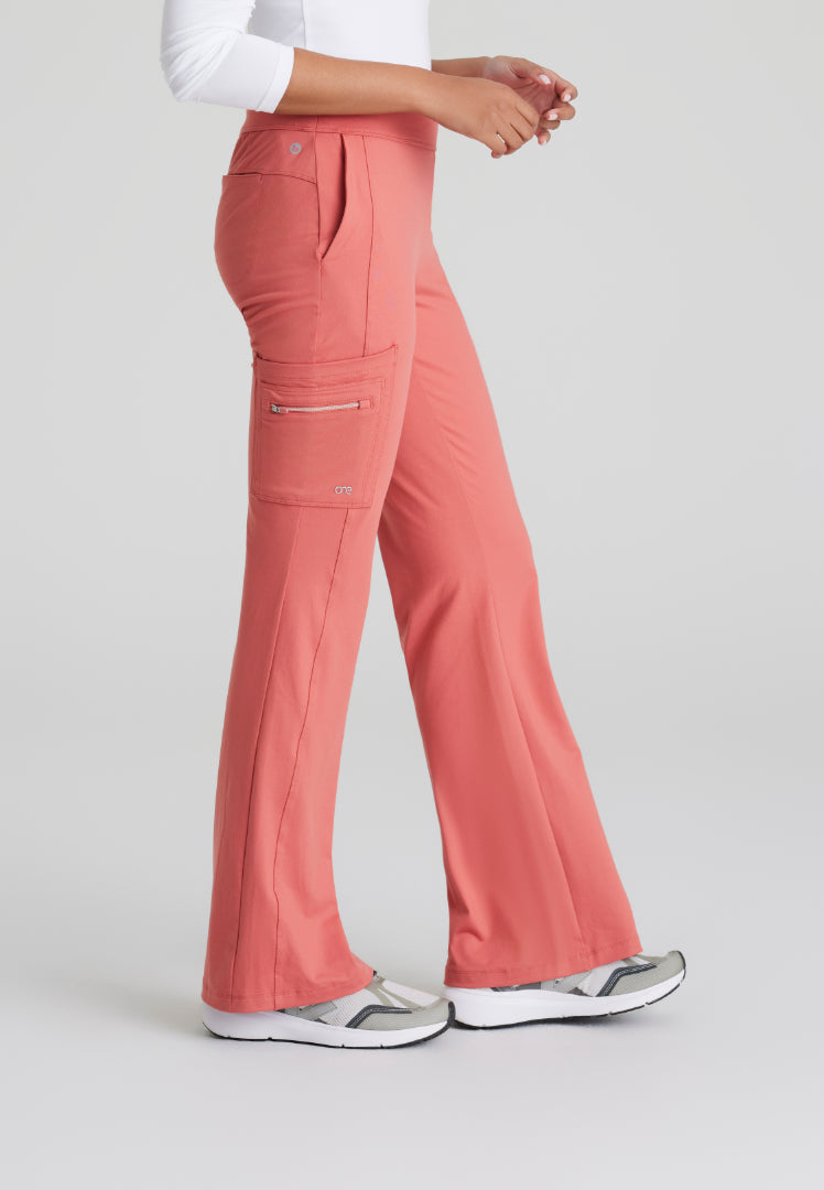 Barco One Performance Knit Women's Sprint Knit 7-Pocket High-Rise Flare Pant