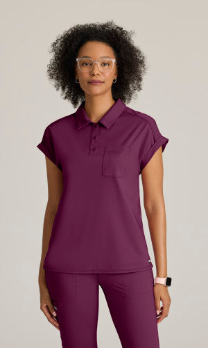 Grey's Anatomy™ Knit Stretch Women's Renew Collared Knit Top
