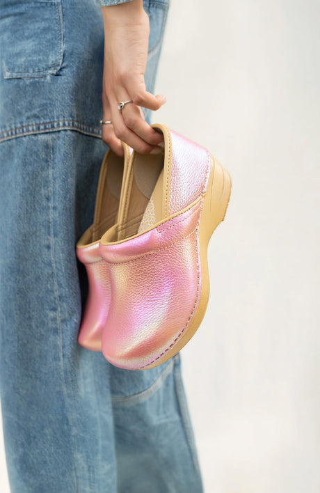 Dansko XP 2.0 Women's Pink Iridescent Leather Clog